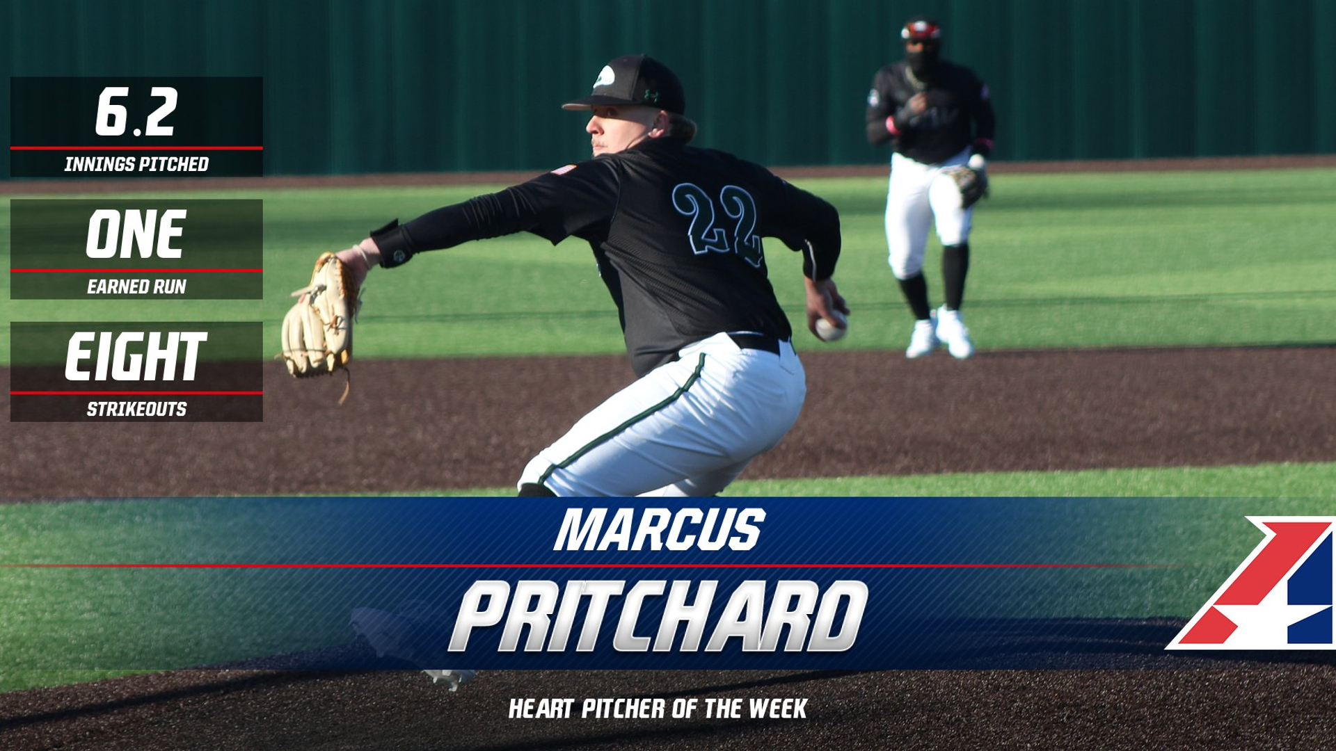 Pritchard Earns Heart Pitcher of the Week Honors