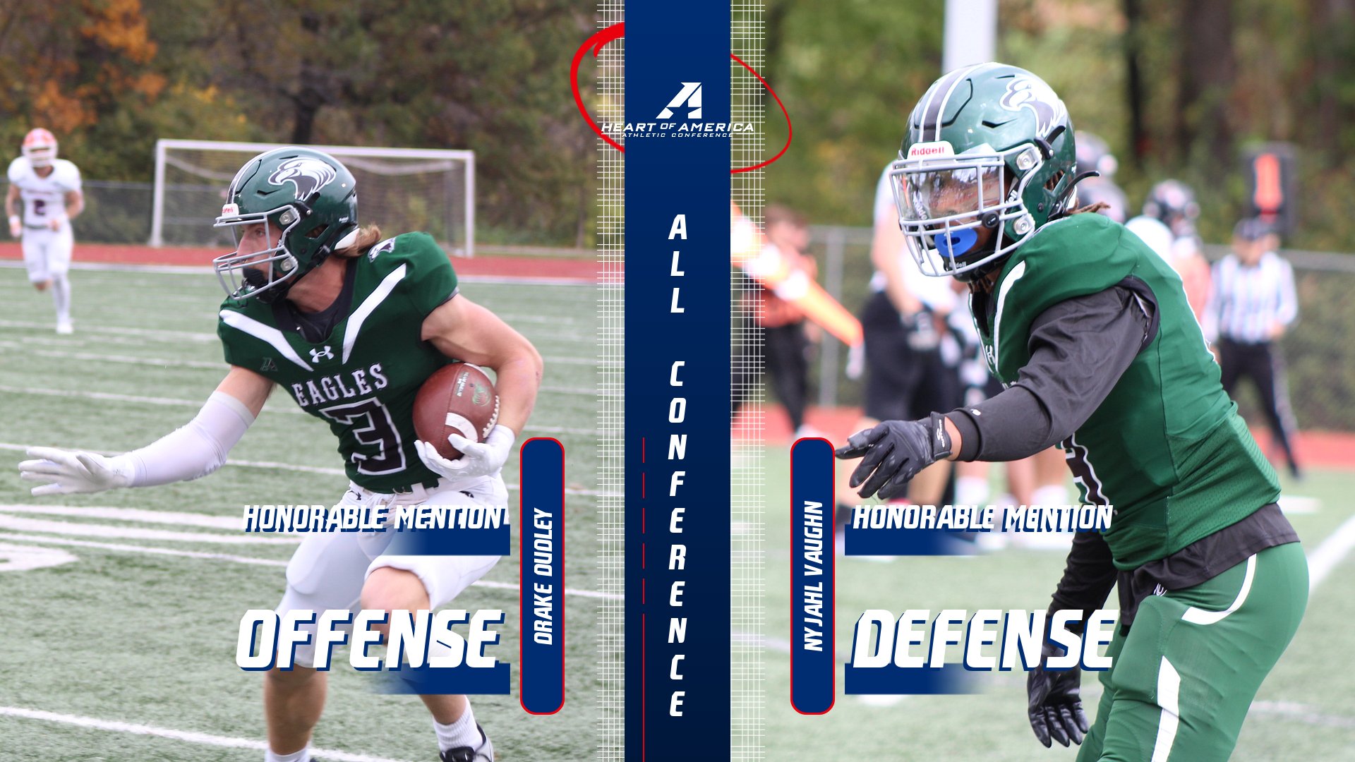 Dudley and Vaughn Earn Heart South Honorable Mention All-Conference Honors