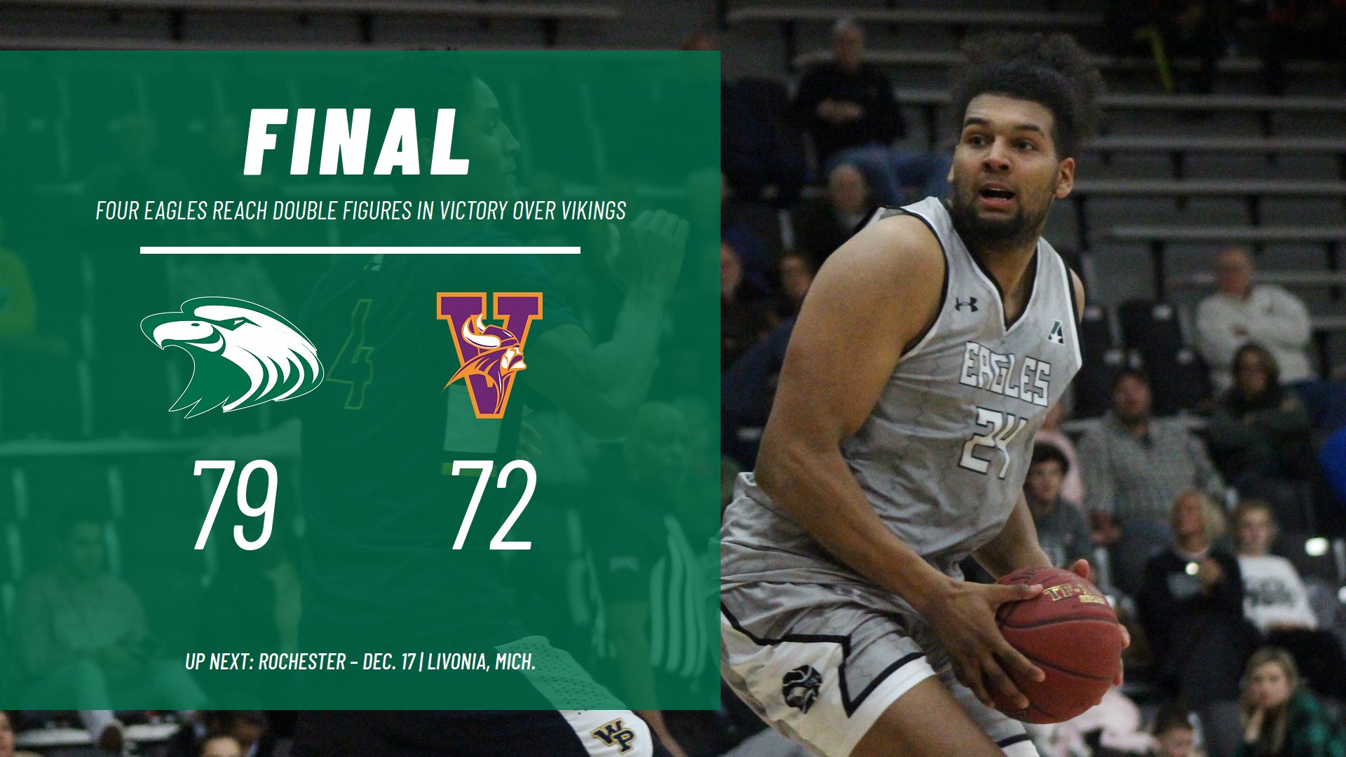 Four Eagles reach double figures in win at Missouri Valley