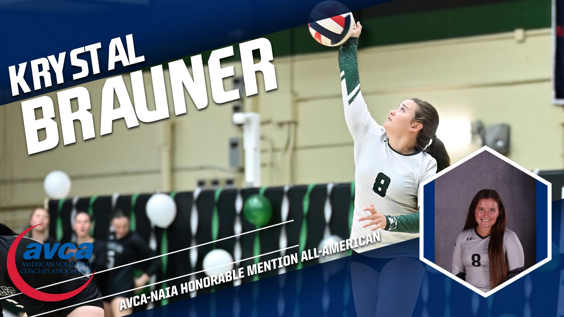 Brauner Named Honorable Mention All-American by AVCA